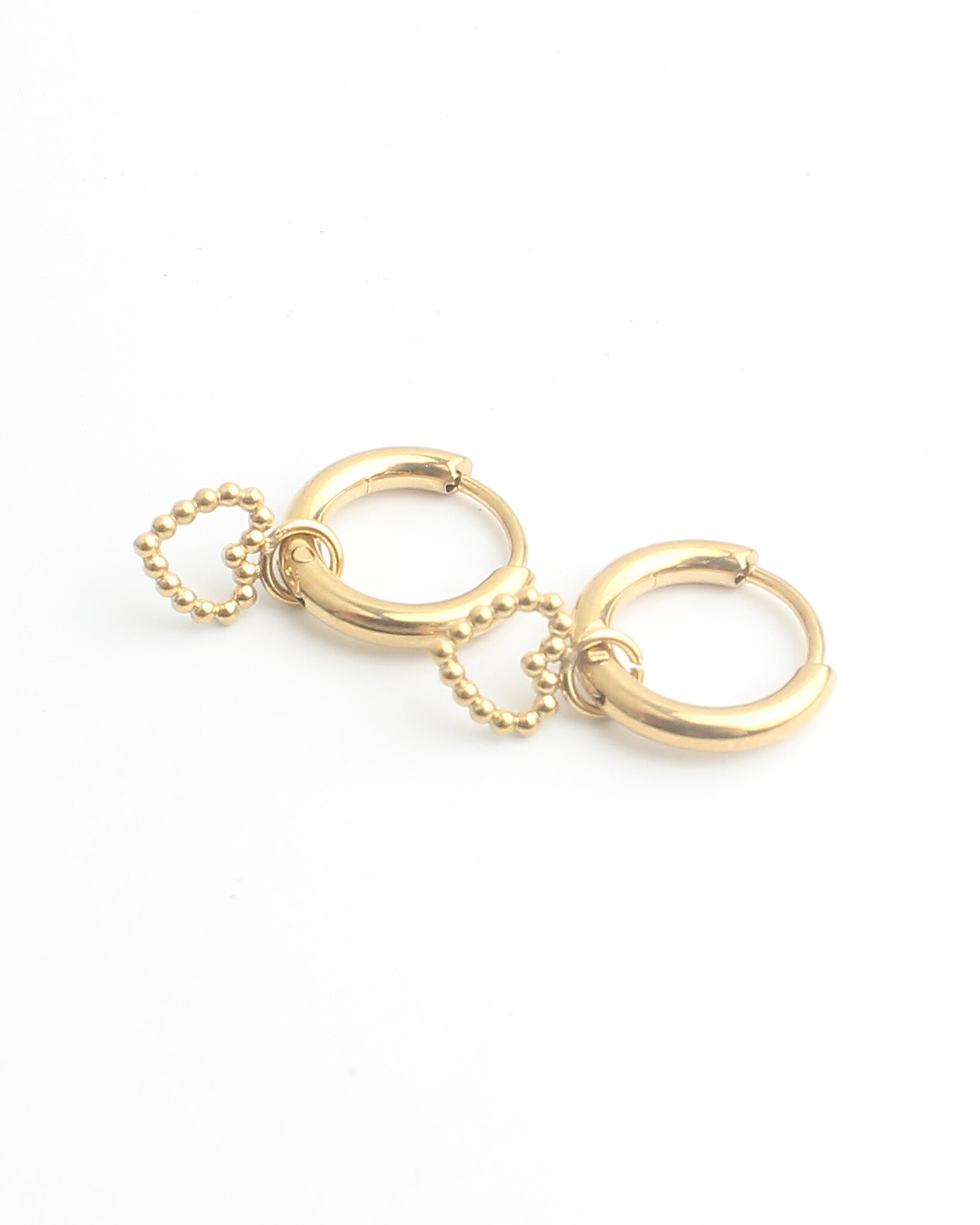 Dotted Hearts - Earrings - Stainless Steel