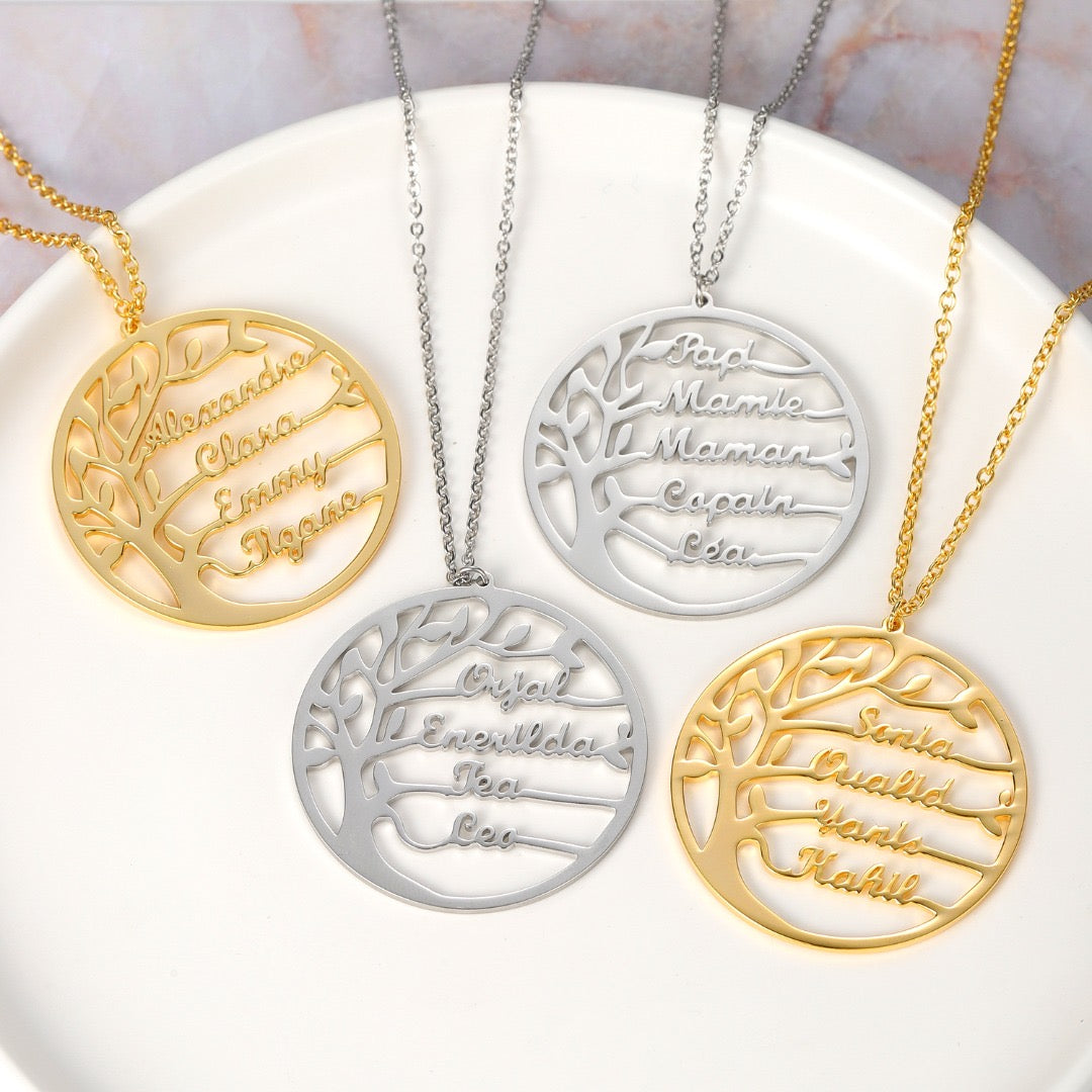 Stella Oro™ - Stamboom Necklace Engraved: Draag Je Familie Dichterbij