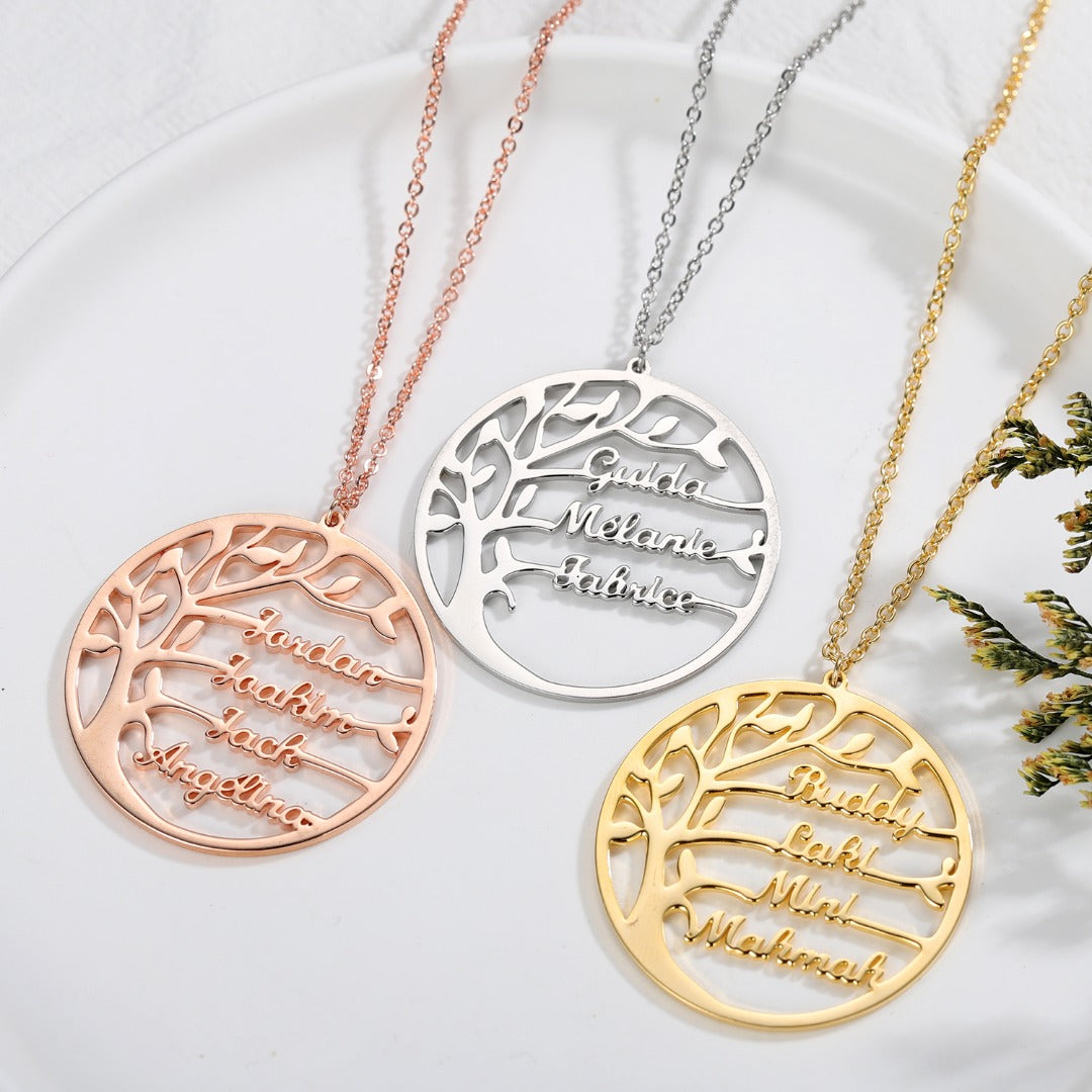 Stella Oro™ - Stamboom Necklace Engraved: Draag Je Familie Dichterbij