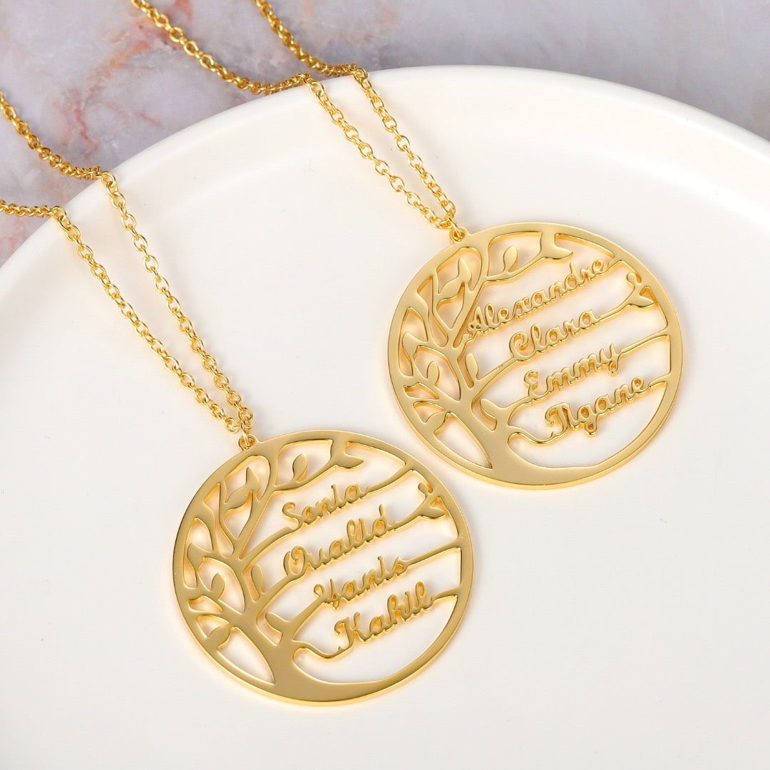 Stella Oro™ - Stamboom Necklace Engraved: Draag Je Familie Dichterbij