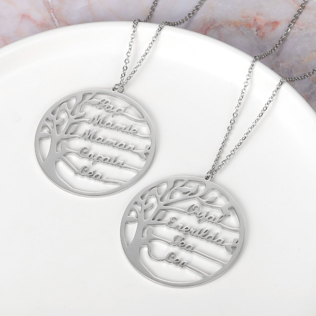 Stella Oro™ - Stamboom Necklace Engraved: Draag Je Familie Dichterbij