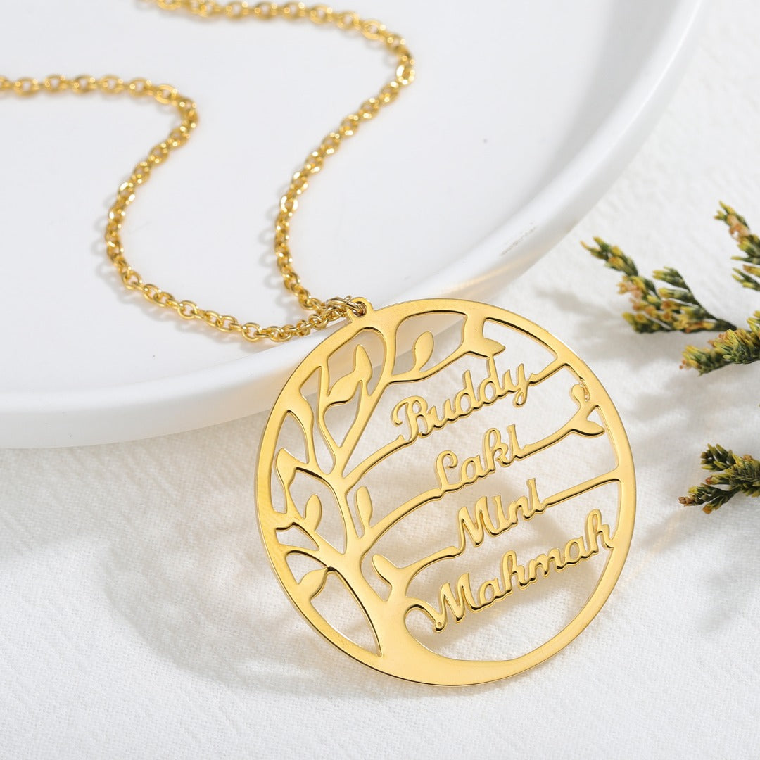 Stella Oro™ - Stamboom Necklace Engraved: Draag Je Familie Dichterbij