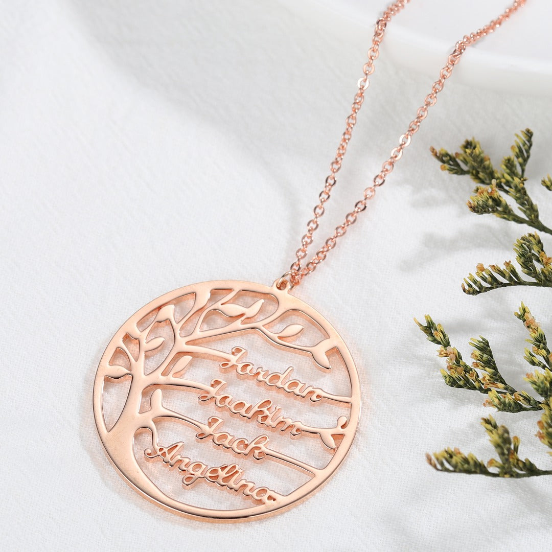 Stella Oro™ - Stamboom Necklace Engraved: Draag Je Familie Dichterbij