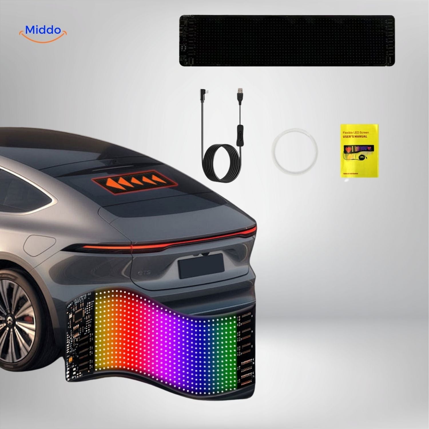 Flexibel, Waterdicht Auto Advertentie Scherm