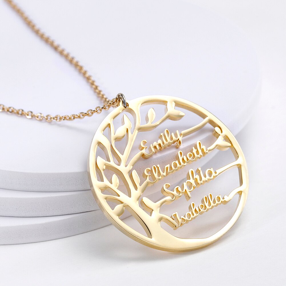 Stella Oro™ - Stamboom Necklace Engraved: Draag Je Familie Dichterbij