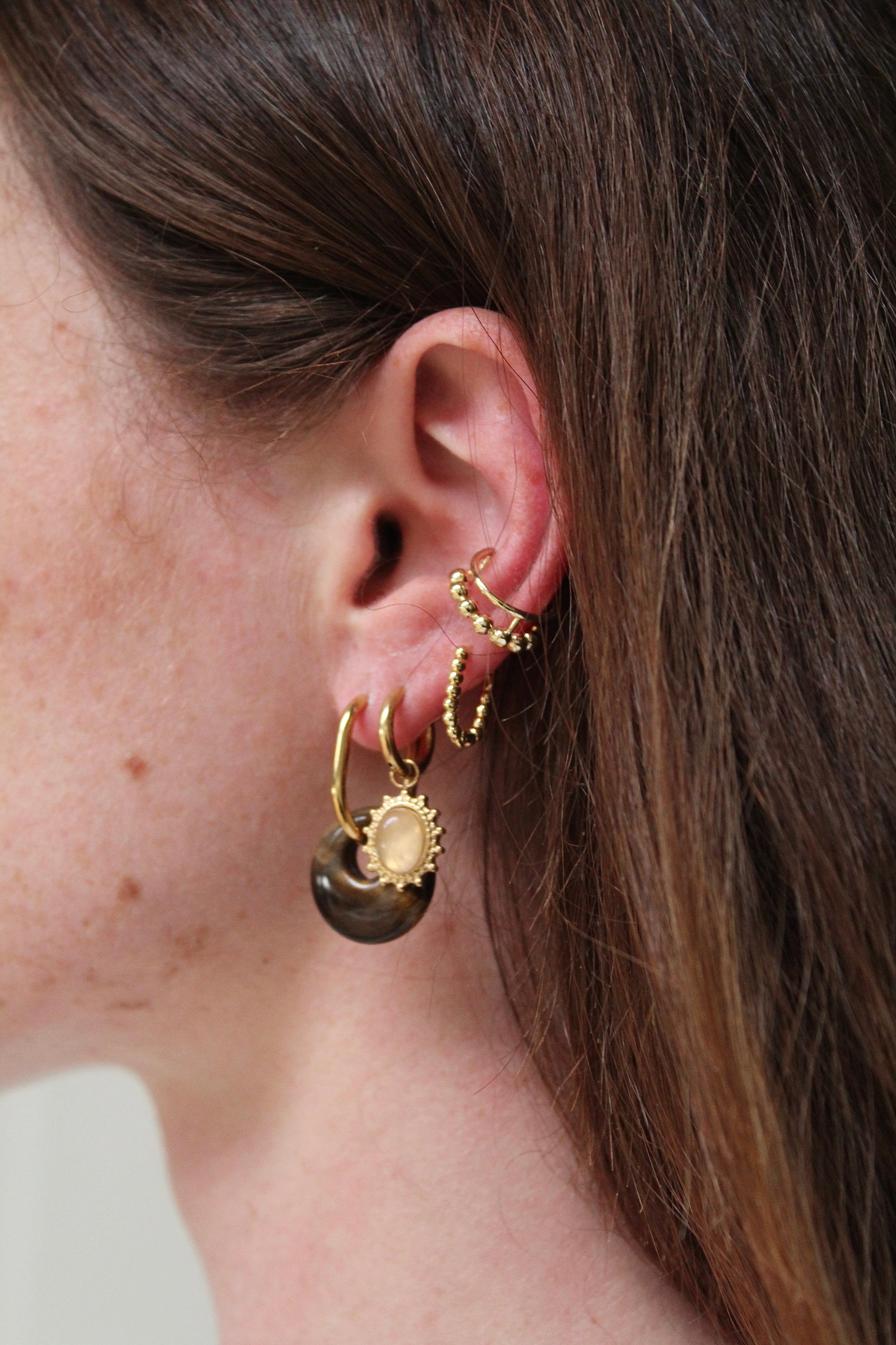 Double Dotted - Earcuff - Stainless Steel
